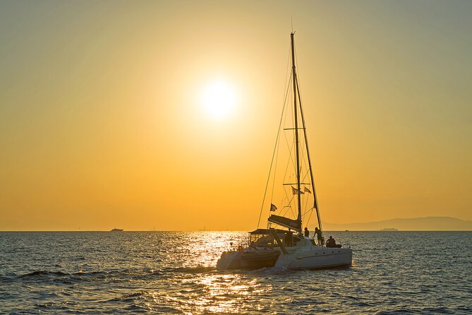 Athens Private Full day Catamaran cruise with meal & drinks - First swim stop: two hours at Agia Marina