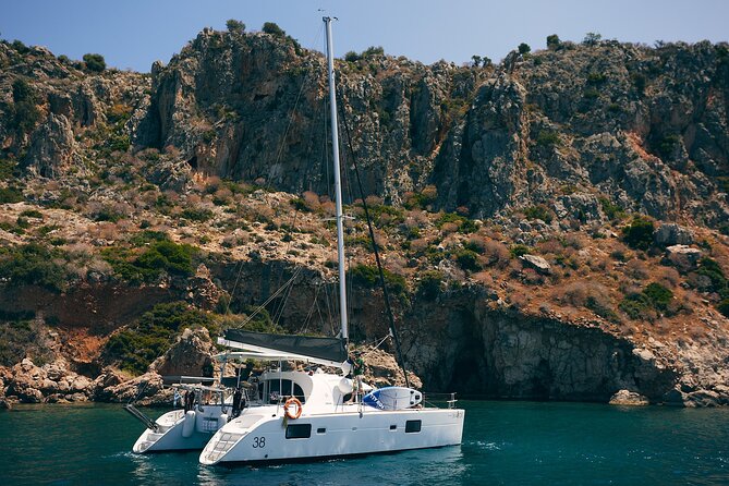 Catamaran Cruise in Nafplio | Private - Setting sail beneath Bourtzi fortress