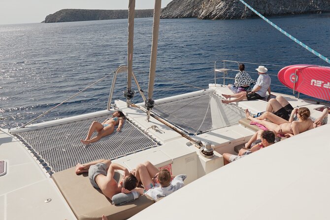Catamaran Cruise to Dia Island with Meal and Water Activities - Lunch with Cretan flavors on board