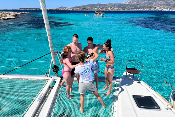 Catamaran Semi Cruise Paros Antiparos includes Food and Drinks - Setting sail from Parikia for a full day at sea