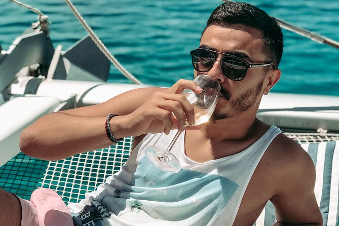 Chania: Afternoon Catamaran trip - Dinner, Drinks & Sunset - The first hour on the catamaran