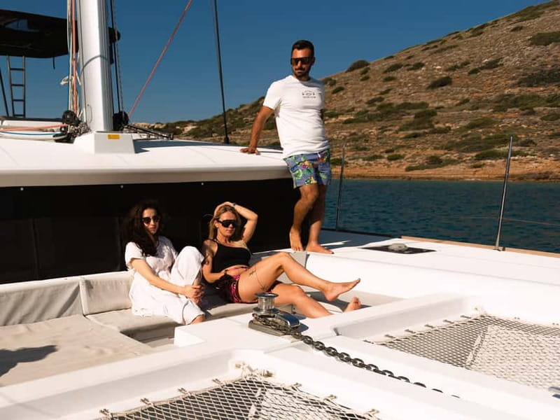 Chania Old Port:Luxury Sunset Catamaran Cruise with Prosecco - Boat comfort and practical details
