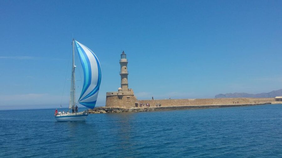 Chania: Private Morning or Sunset Sailing Cruise - Setting sail from Chania toward Thodorou Island