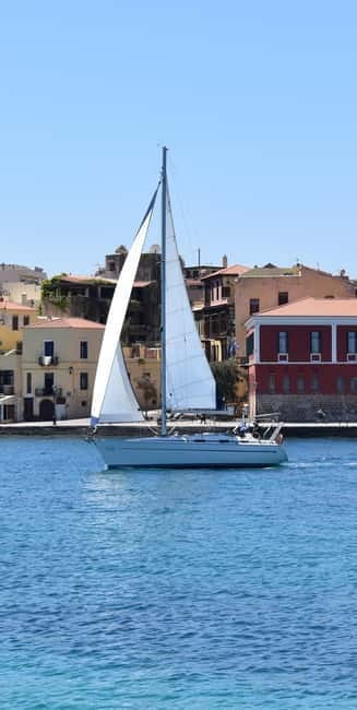 Chania: Private Sailing Cruise with Snorkel, Lunch & Drinks - Agios Theodori: a protected island stop