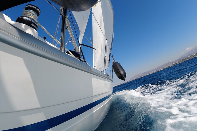 Chania shared Sailing cruise in a small group - The small-island stop for swimming and snorkeling