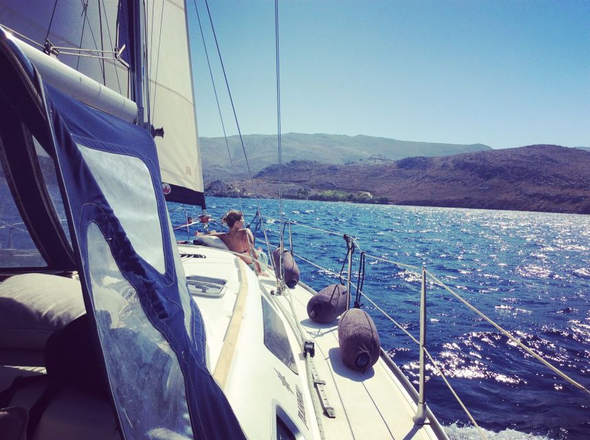 Chios: Sailing Boat Cruise to Oinouses with Meal & Drinks - A Secluded Gulf for Swimming and Snorkeling