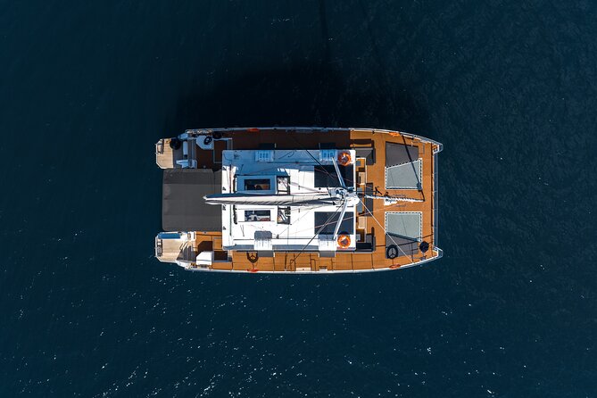 Comfort Max Catamaran Caldera Cruise with BBQ and Drinks - Volcano views and the first swim