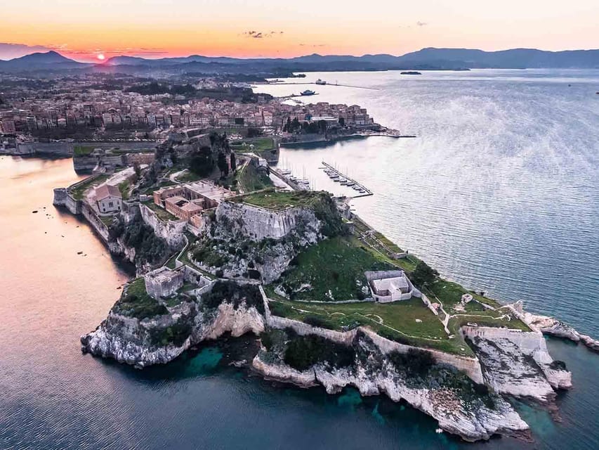 Corfu : Private Motor-Yacht Cruise with Corfu Town Views - Mon Repos Palace and the coast near Garitsa Bay