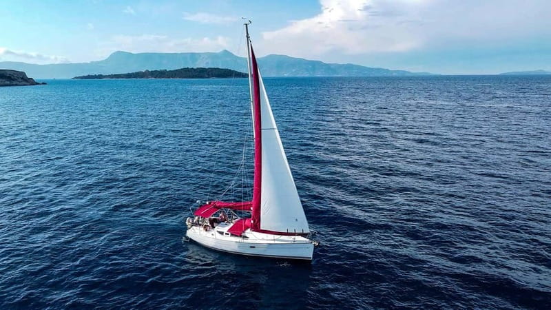 Corfu: Private Sailing Cruise- Swim Stops with Food & Drinks - The First Swim Near the Caves