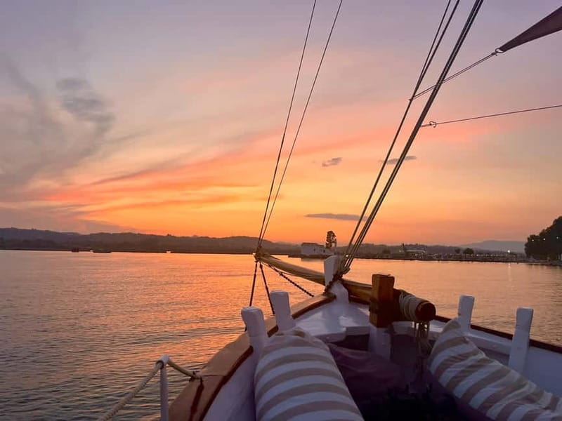 Corfu: Sunset Cruise on a Traditional Wooden Sailing Yacht - The opening views of Corfu Town