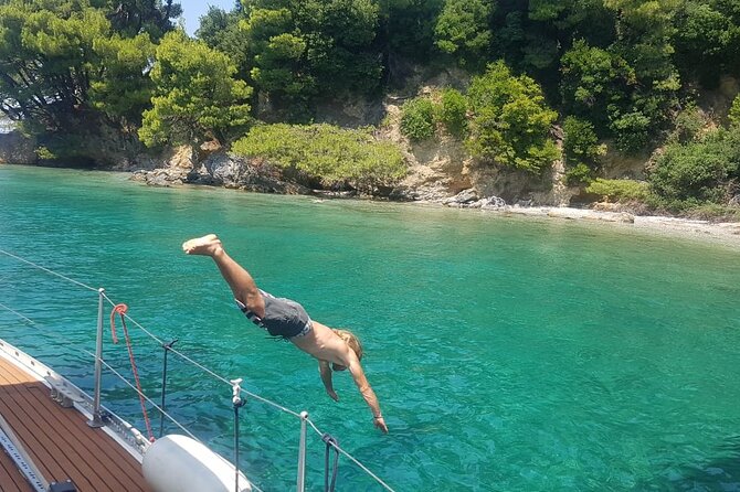 Day sailing Skiathos Skopelos with lunch on Rainbow yacht - Mamma Mia country from the water