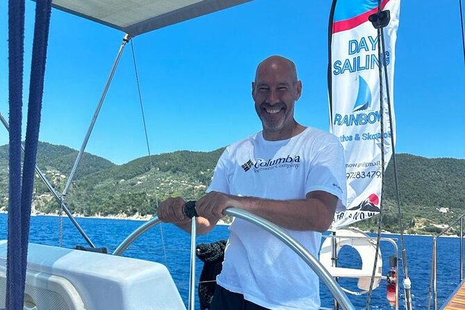 Day sailing Skiathos Skopelos with lunch on Rainbow yacht - Lalaria, Dasia, and Arkos: the weather call