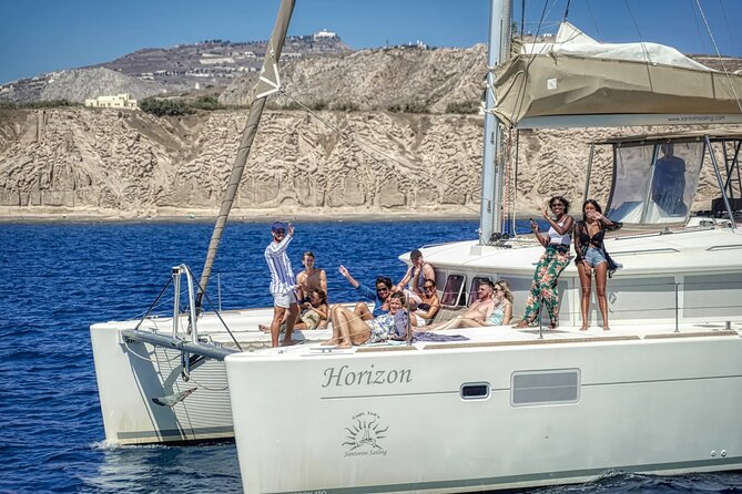 Deluxe Santorini Sailing with BBQ and Drinks Shared Tour - Day sailing or sunset sailing?