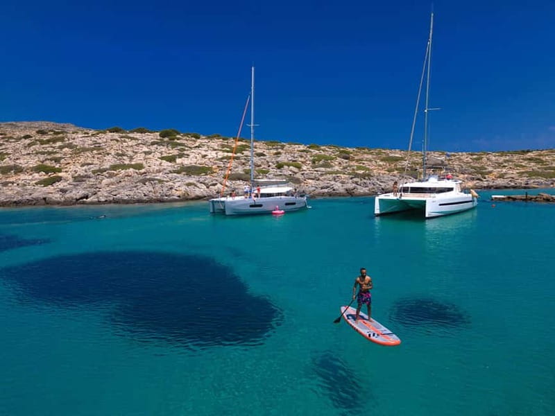 Dia Island Catamaran – Premium Lunch, Open Bar, Small Group - The Return Sail and Sunset Views