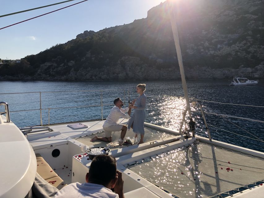 From Rhodes: Private Catamaran Cruise All Inclusive - Food, drinks, and what to pack