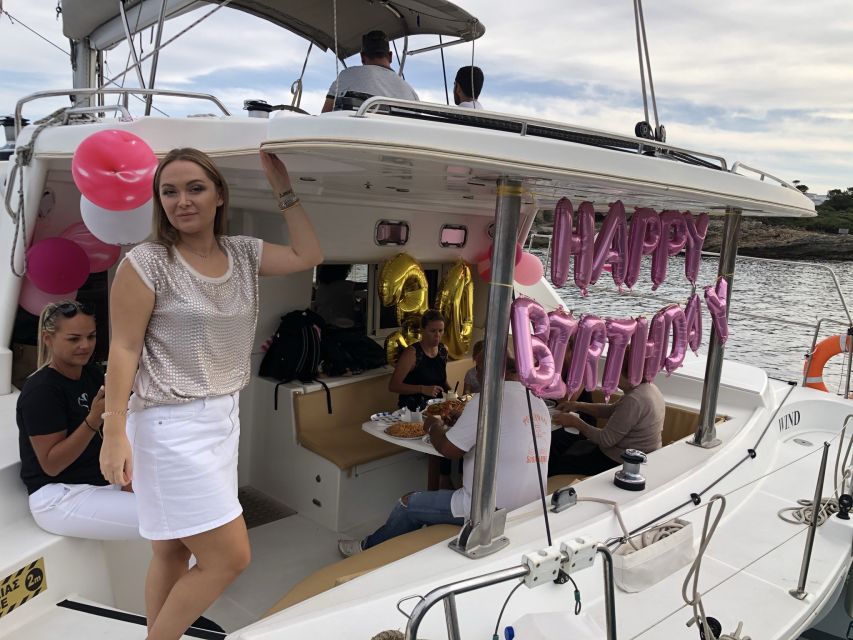 From Rhodes: Private Catamaran Cruise All Inclusive - Anthony Quinn Bay: the scenic first swim
