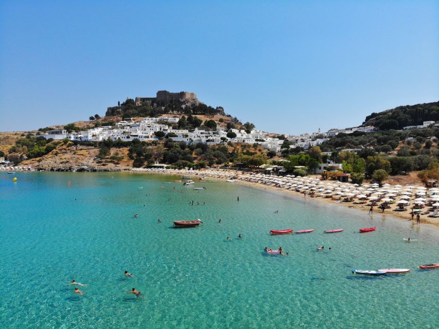 From Rhodes: Yacht Cruise to Lindos with Lunch and Drinks - Anthony Quinns Bay as the last stop