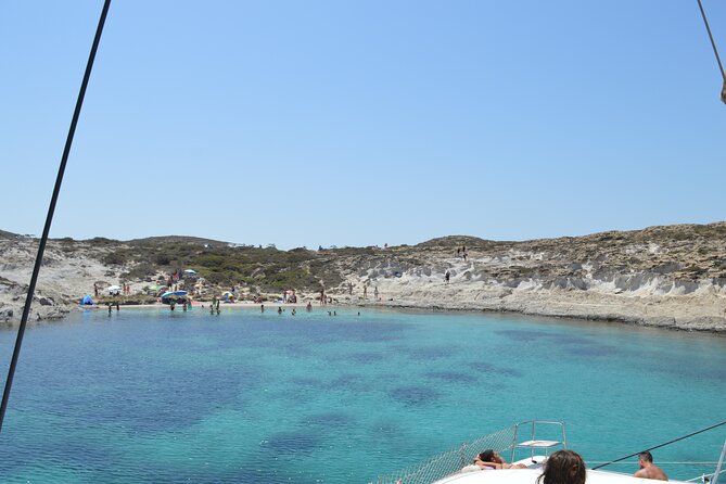 Full Day Catamaran Cruise in Paros - Farangas Beach and the southern coast