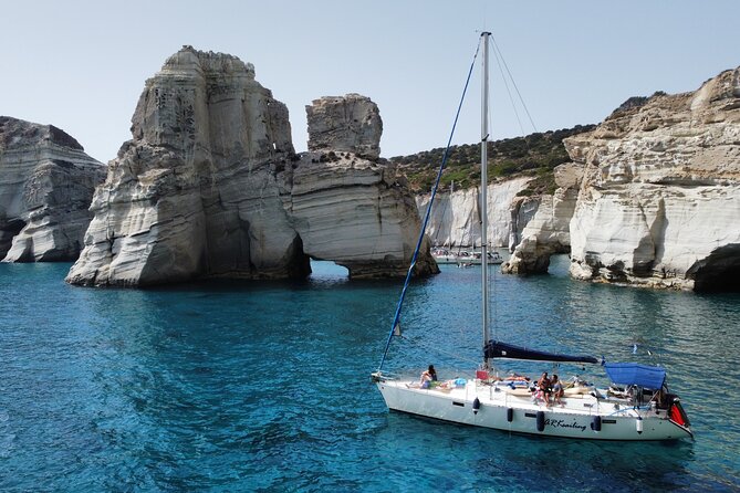 Full day private sailing cruise around Milos island - Setting out from Adamas at 9 a.m.