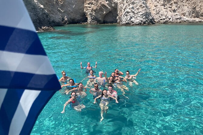 Full Day Tour to Kleftiko, Firlingos and Poliegos Catamaran - Polyaigos, the Final Turquoise Swim