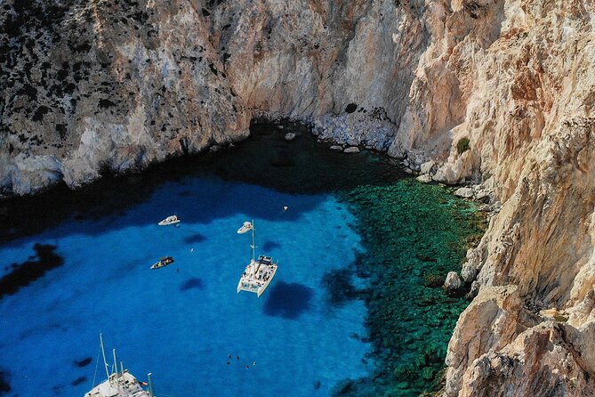 Full Day Tour to Kleftiko, Firlingos and Poliegos Catamaran - Klima and Its Painted Syrmata