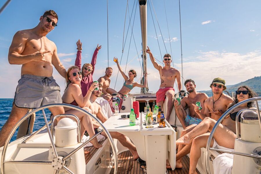 Gouvia: Corfu Island Sailing Trip with Snack and Soft Drinks - Barbati Beach: clear water and an easy first swim