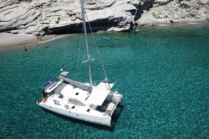 Half day Catamaran Morning Cruise in Kleftiko - Kalogries Beach, clear water and the first swim