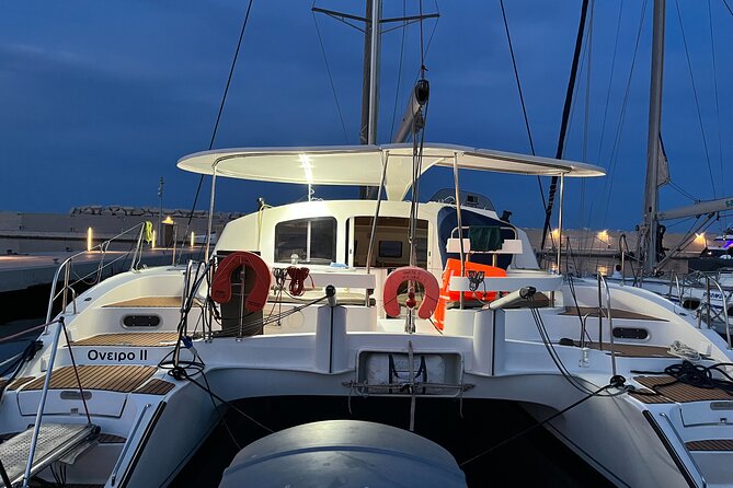 Half Day Sailing Catamaran with Sunset Experience - Sunset in front of Rhodes Town