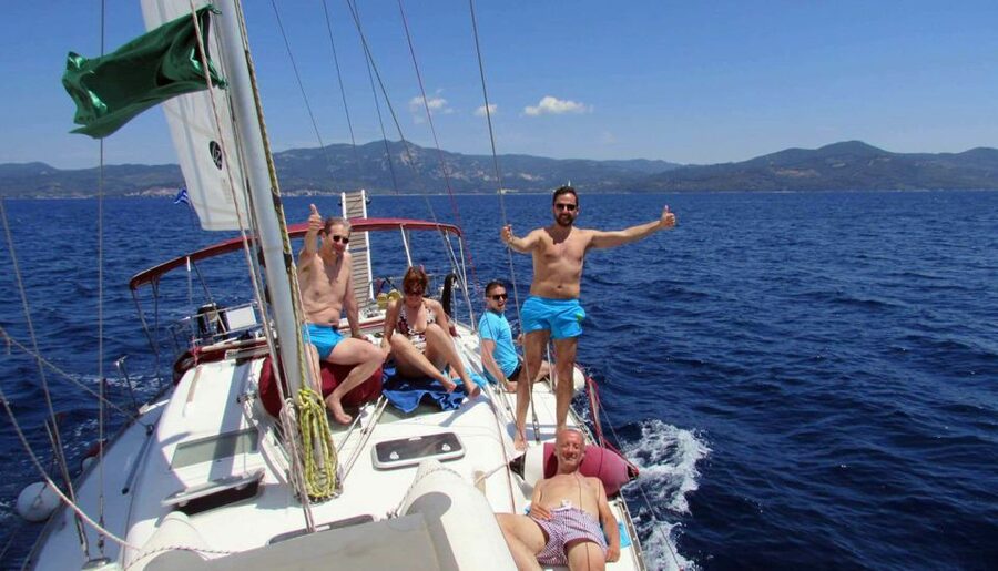 Halkidiki: 7 Hours Private Cruise with Sailing Boat - Porto Carras and the remote cove at Kameno