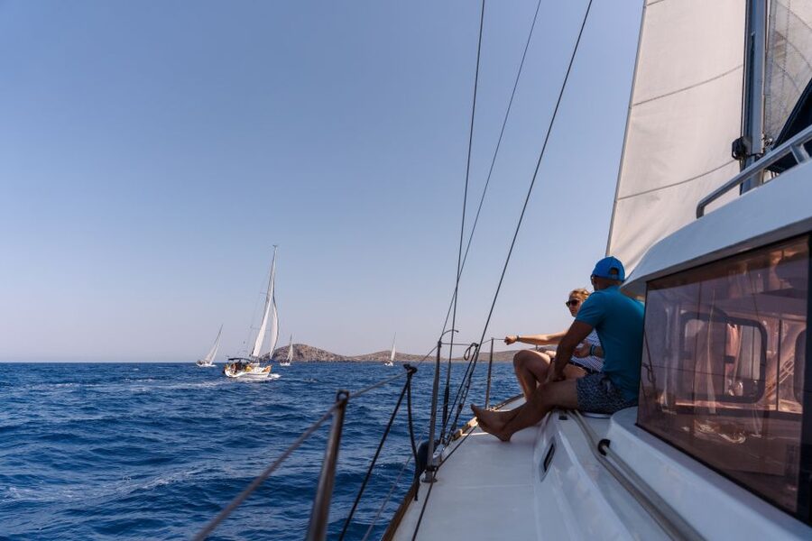 Heraklion: Dia Island Sailing Cruise with Snorkeling - Leaving Heraklion beside the Venetian fortress