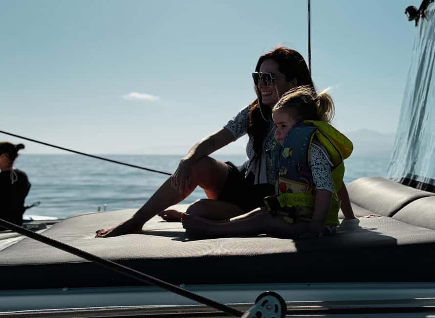 Heraklion Luxury Sailing Catamaran Dia Island | Gourmet Menu - Returning to Heraklion with the sea turning gold