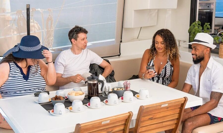 Hersonissos: Private Catamaran Cruise, Dia Island with Lunch - Lunch cooked on board