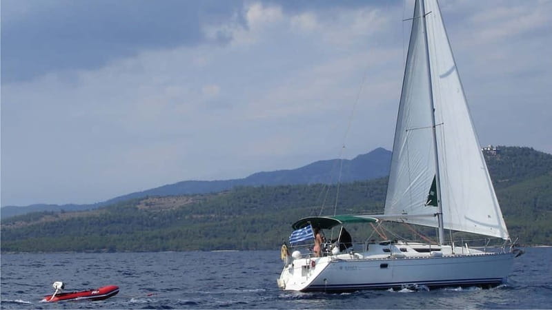 Kassandra: West Sithonia Coves and Islets Sailboat Tour - Leaving Chrousso Marina for the Toroneos Kolpos