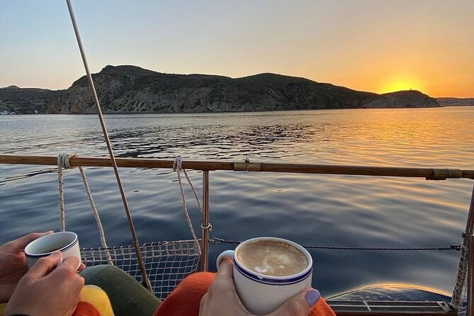 Katerina Sailing Sunrise and Sunset Cruises - Setting out from Adamas before the island wakes