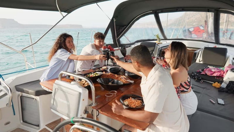 Kissamos: Balos & Gramvousa Luxury Catamaran Cruise - Lunch on board, with local food and a view