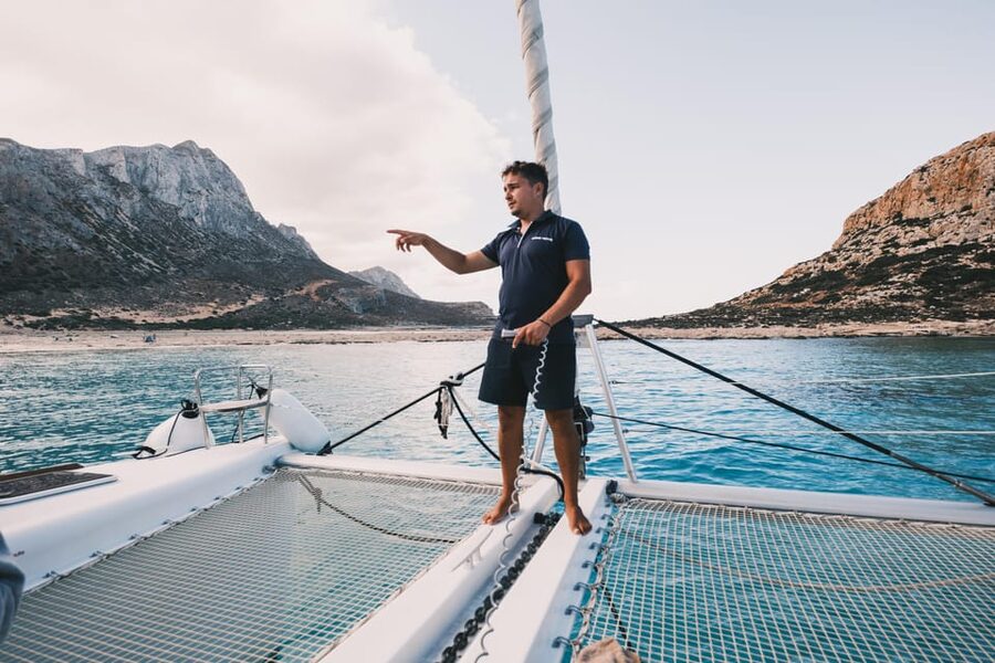 Kissamos: Balos & Gramvousa Luxury Catamaran Sailing Cruise - The short sail to Gramvousa