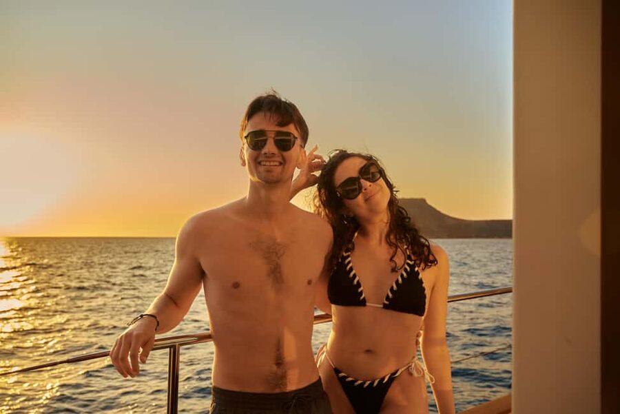 Kissamos: Catamaran Balos Sunset Cruise with Sushi & Drinks - Quick takeaways