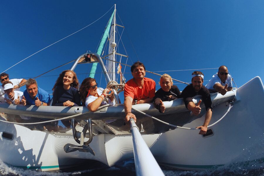 KOS: Catamaran Day Cruise – Swim, Snorkel, Food & Drinks! - Greek lunch served on the catamaran