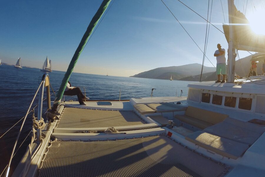 KOS: Catamaran Day Cruise – Swim, Snorkel, Food & Drinks! - Two bays, clear water, and time to swim