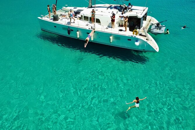 Kos: Catamaran Small Group Full-Day trip with Meal, Drinks, Swim - Sailing toward Pserimos