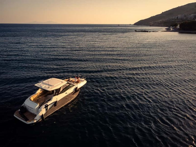 Kos: TAF Private Yacht Amazing Island Experience 7h - Vathi Beach: cliffs, swimming, and quiet water