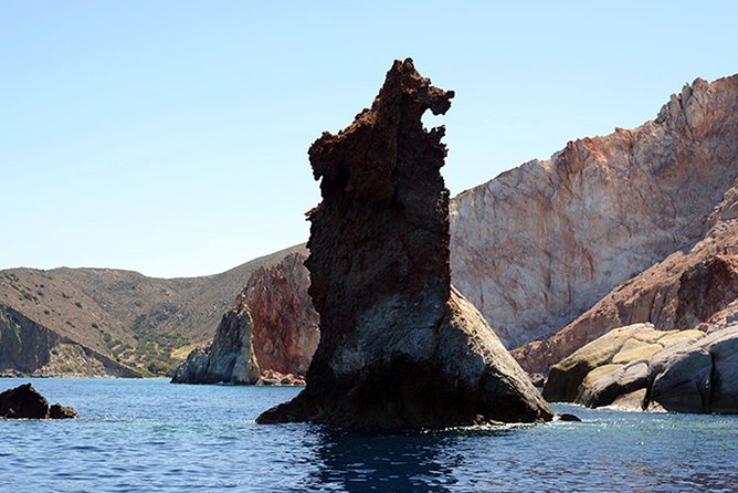 Milos caves snorkelling Catamaran Cruise in a small group - Kalogries Beach: the first swim and breakfast