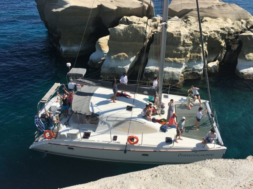 Milos: Full-Day Catamaran Cruise to Poliegos and Kleftiko - What the Crew Adds to the Day