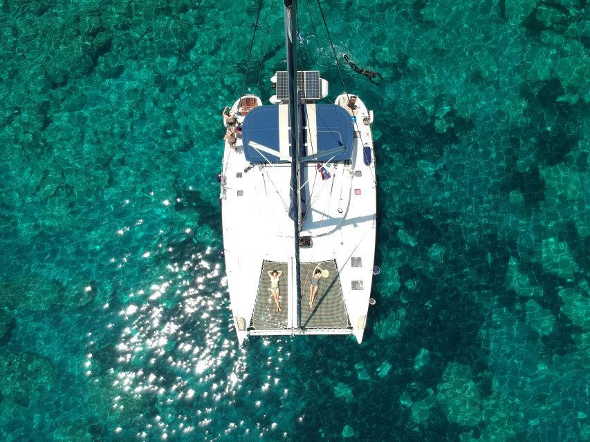 Milos: Full-Day Catamaran Cruise with Paddle Board - Kalogries Bay begins the swimming day