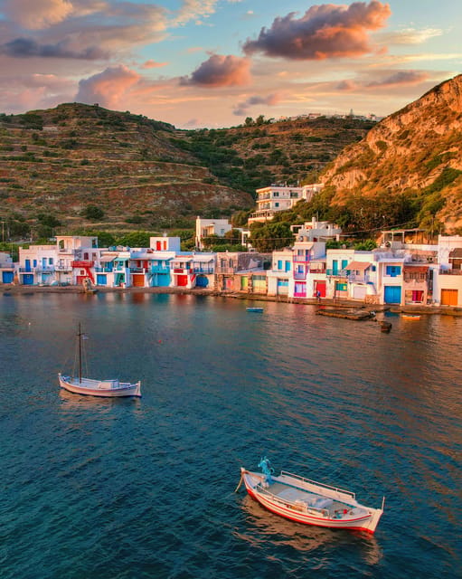 Milos: Full-Day Kleftiko Poliegos Sailboat Tour with Lunch - The first swim at Agathia and Kalogries