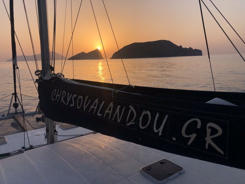 Milos: Sunset Catamaran Cruise with Kleftiko Visit - Boarding at Adamas at 3 p.m.