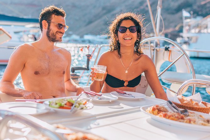 Morning Caldera Sailing Cruise - Swimming and snorkeling from the boat