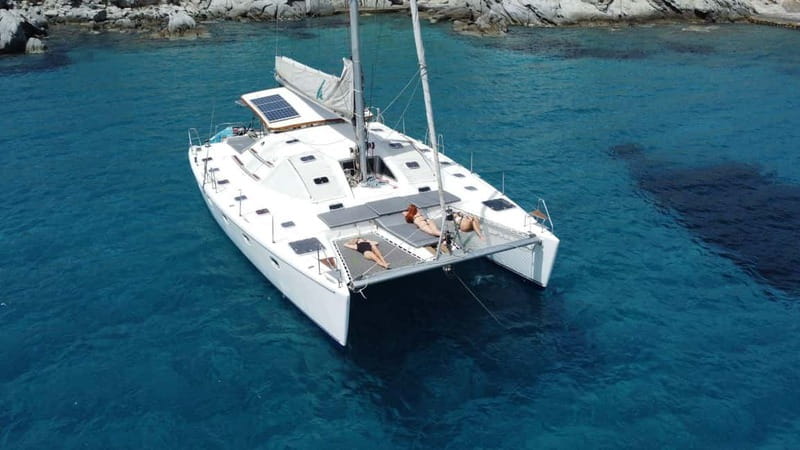 Mykonos: Catamaran Cruises with Lunch and Drinks - Rhenia or Mykonos’s southern coast
