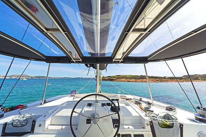 Mykonos Catamaran Premium Day-Sunset Tours 8-flavor Meal & Drinks - From Ornos Bay into the Aegean