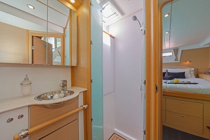 Mykonos Catamaran Premium Day-Sunset Tours 8-flavor Meal & Drinks - Group size, crew, and onboard comfort